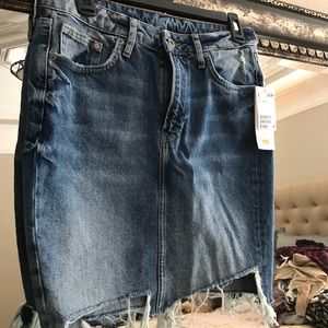 H&M denim frayed skirt NEVER WORN